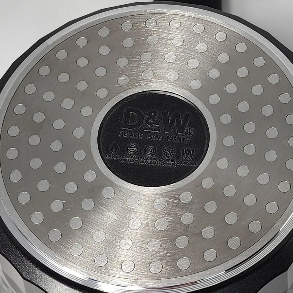 D&W Premium Cookware 9.5in Stock Pot Casserole with Lid Non-stick 4.5QT Charcoal
